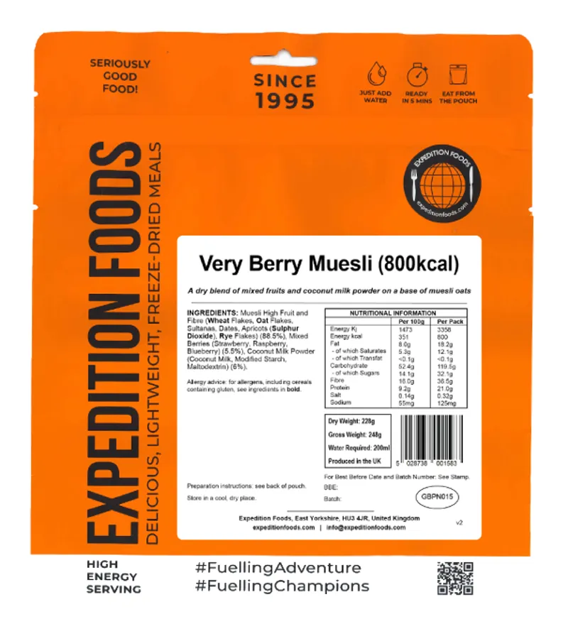 Expedition Foods Very Berry Muesli - 800kcal